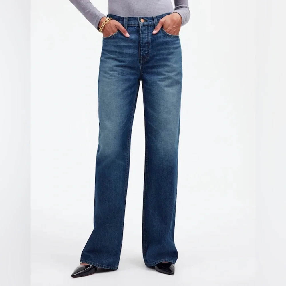 Madewell Low-Slung Baggy Jeans in Moffat Wash-Rigid Size 33 $138‎ NS199
